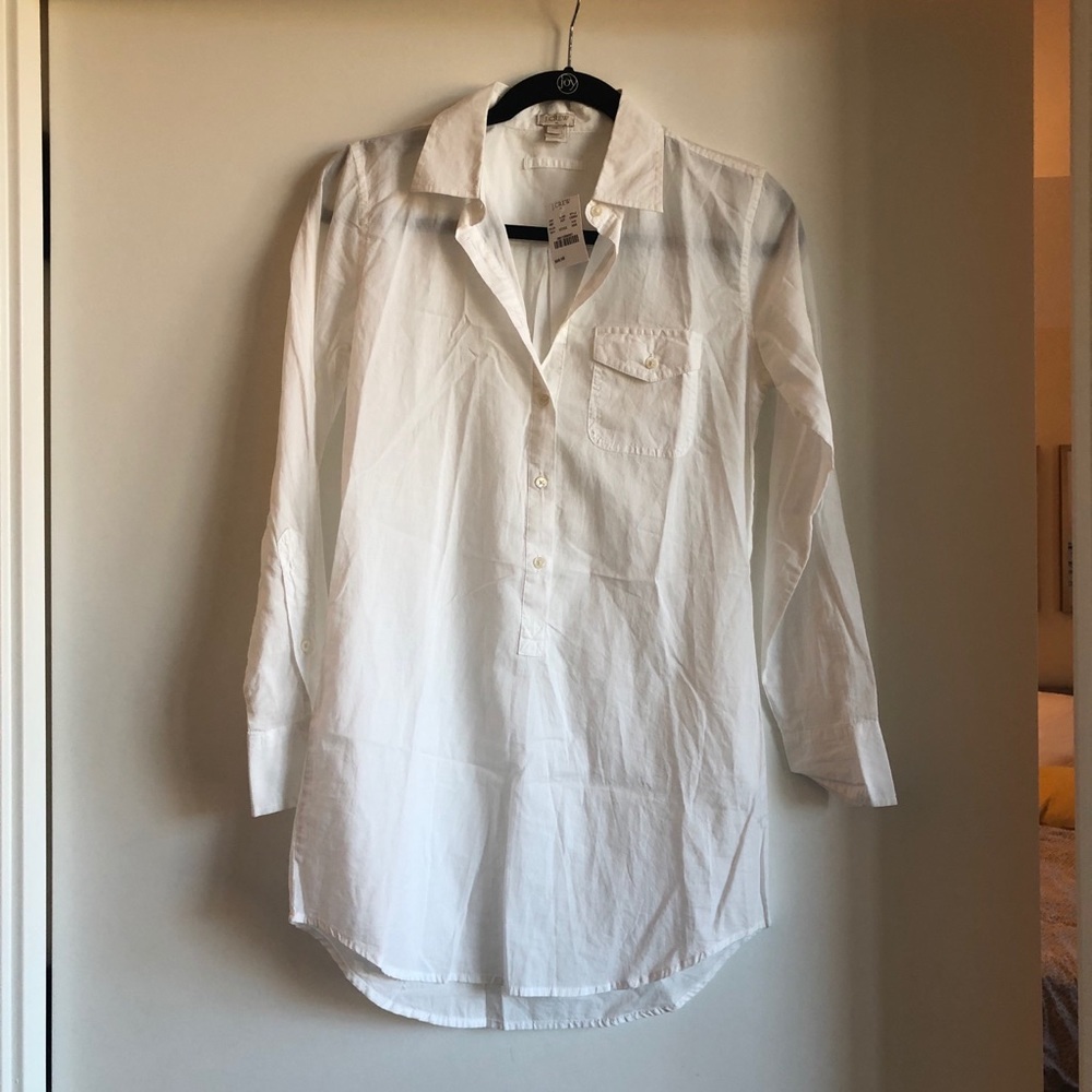 J Crew pop over button tunic